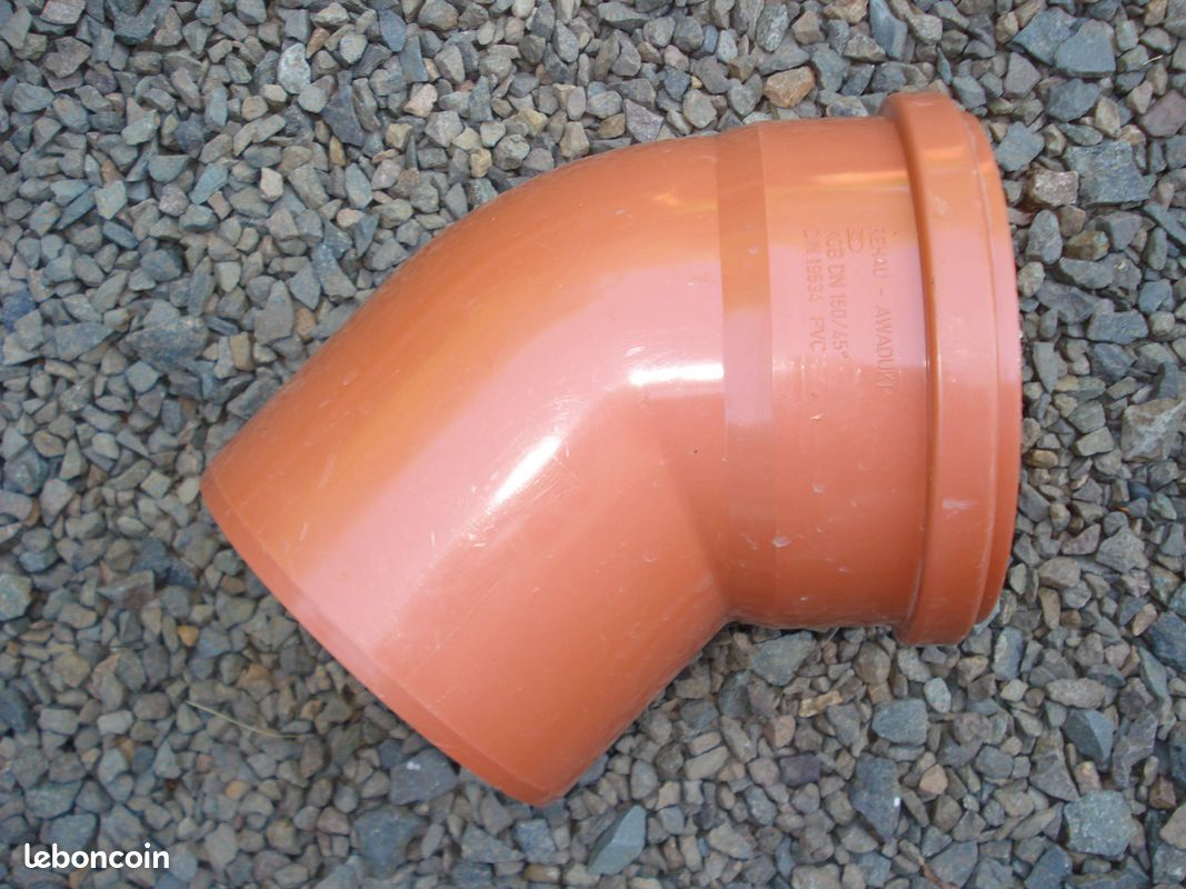 MANCHON et ANGLE 45° évacuation extérieur 150mm orange – Assainissement (image 1)