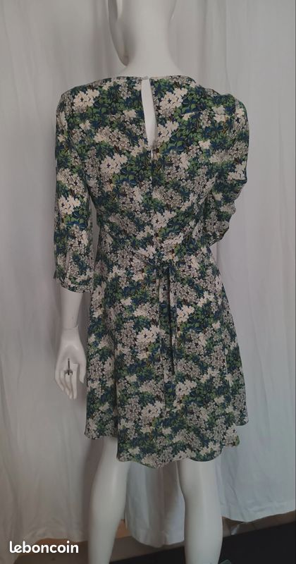 Robe Kookaï manches longues verte et blanche T36 (image 3)