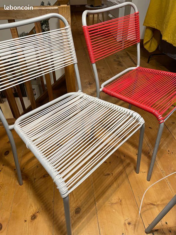 Chaises fils scoubidou vintage (image 2)