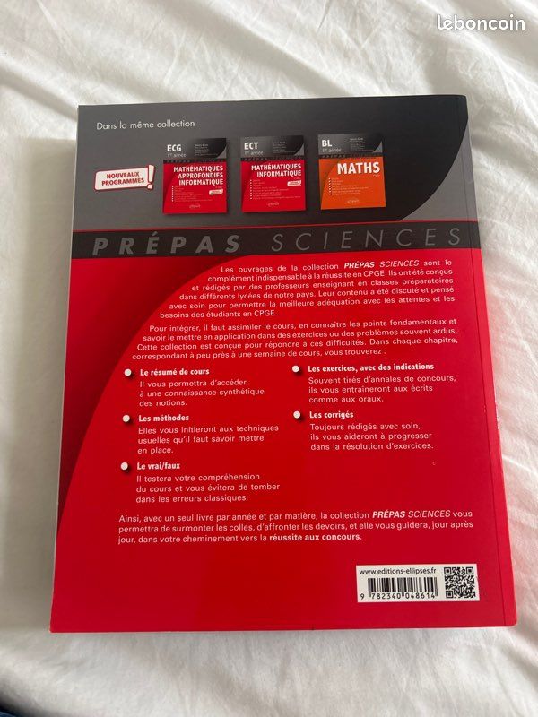 Je vends le Manuel de MATHÉMATIQUES APPLIQUÉS INFORMATIQUE de Sylvain Rondy (image 3)