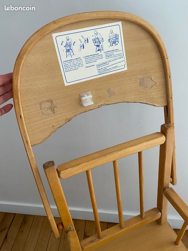Chaise haute en bois (image 4)