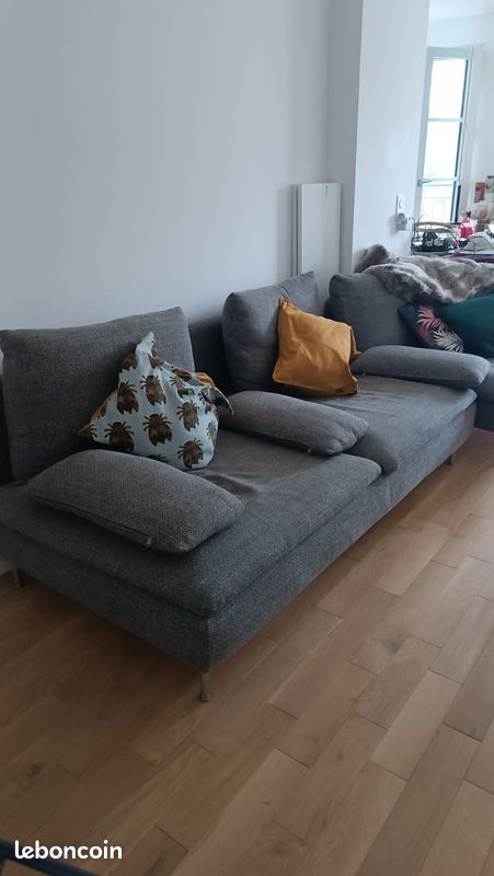 Fauteuil IKEA Söderhamn gris – Excellent état – Housse lavable (image 1)