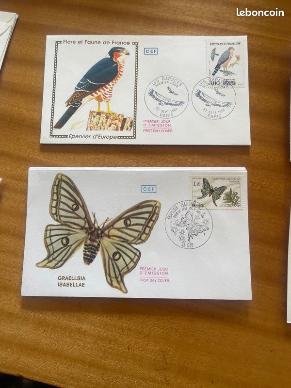 Lot De 7 Feuilles Anciennes Oiseaux Victoriens + 2 Cartes - Excellent état