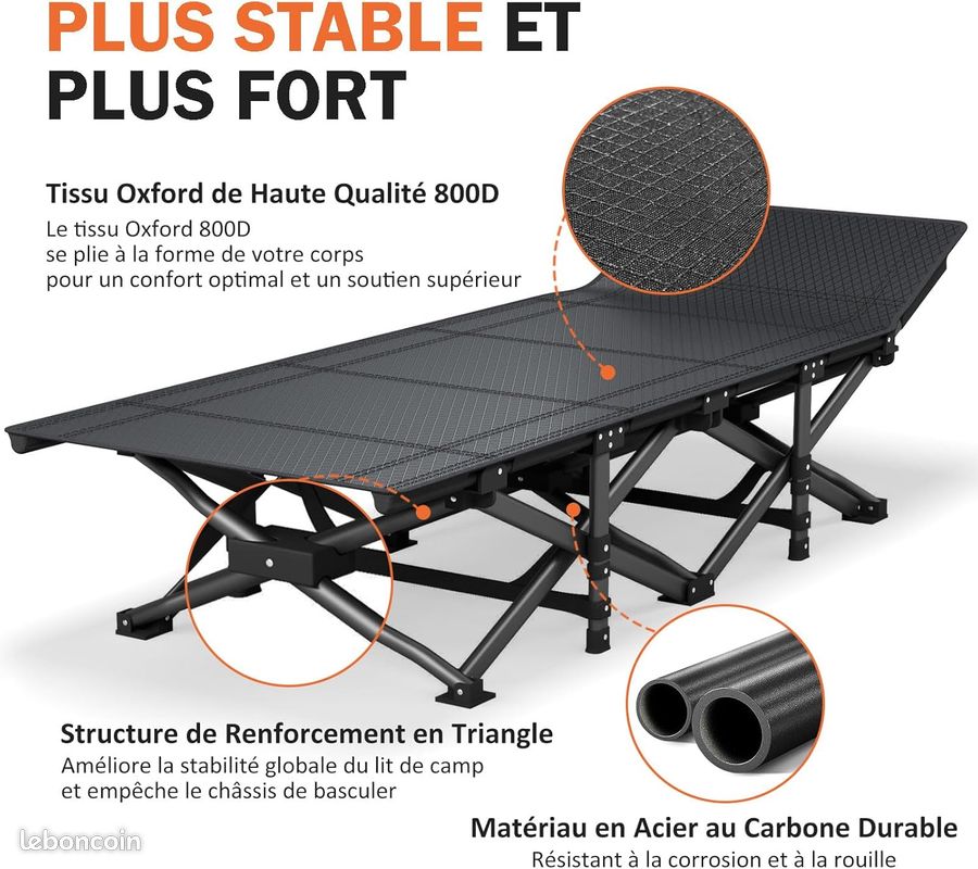 Lit Pliant une Personne Lit Pliant Camping Lit Pliant Chaise Longue Pliante Lit de Camping Lit Pliant une Personne Chaise Longue Pliante pour Camping Bureau Déjeuner
