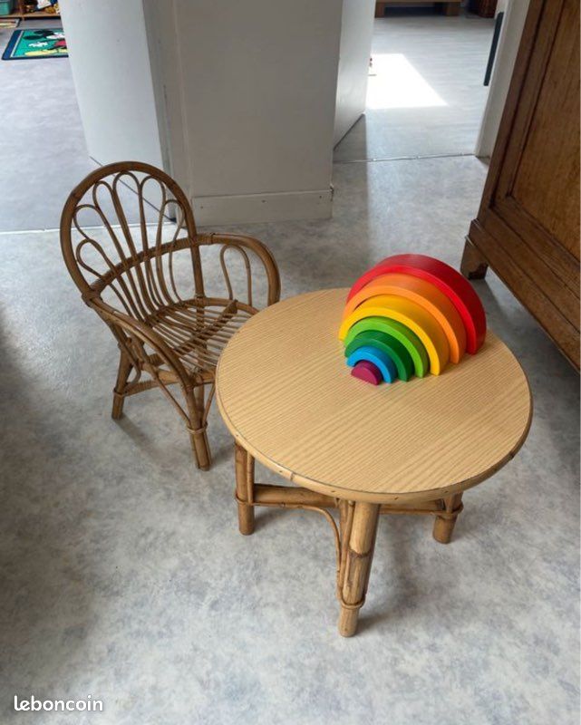 Ensemble rotin vintage (image 1)