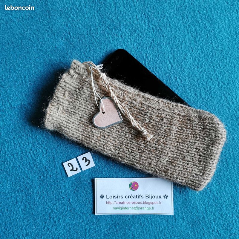 Pochettes étuis en laine tricotés pour téléphone portable (image 10)