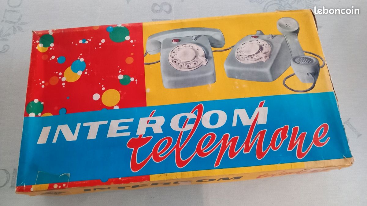 Téléphone Intercom Jouet INGAP Années 70 - Complet Dans Sa Boîte - Made In Italy