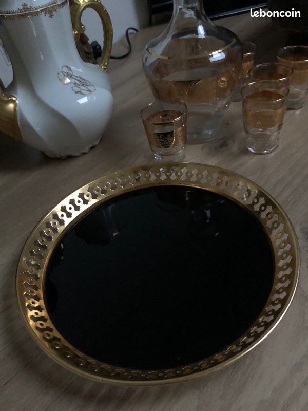 Set plateau carafe doré (image 2)