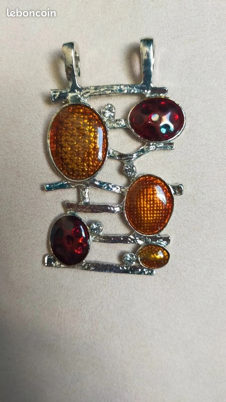 Ensemble Collier Et Boucle D'oreille Métal Texturé Martelé Tons Bronze, Doré, Argenté - Neuf Avec étiquettes