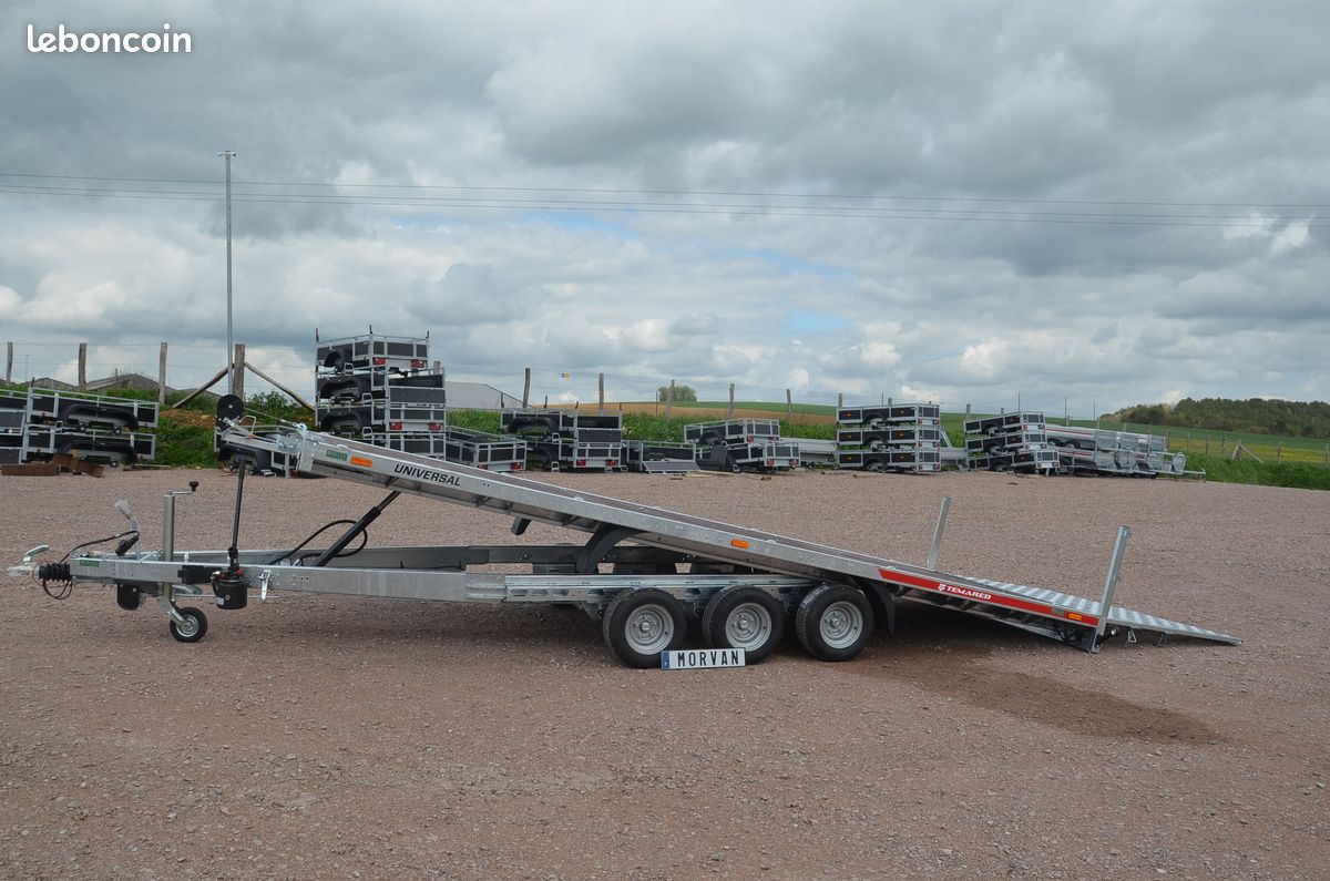 WAGON PLAT DE VOITURES A 3 ESSIEUX LAEKS MEGA CAR CARRIER... WAGON PLAT