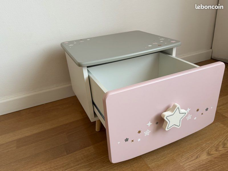 Table de chevet chambre enfant fille (image 2)