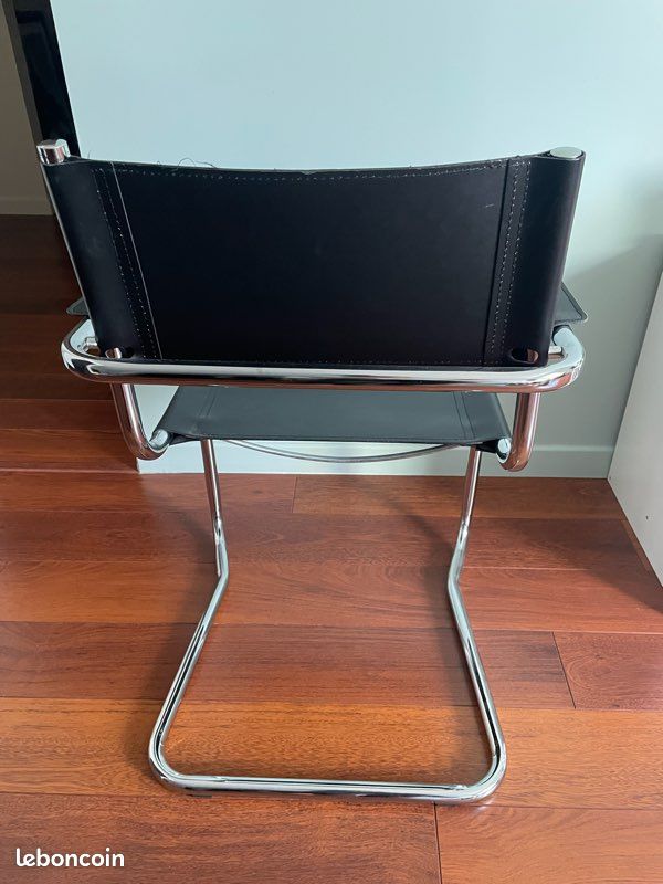 Chaise de bureau directeur en cuir en TBE (image 3)
