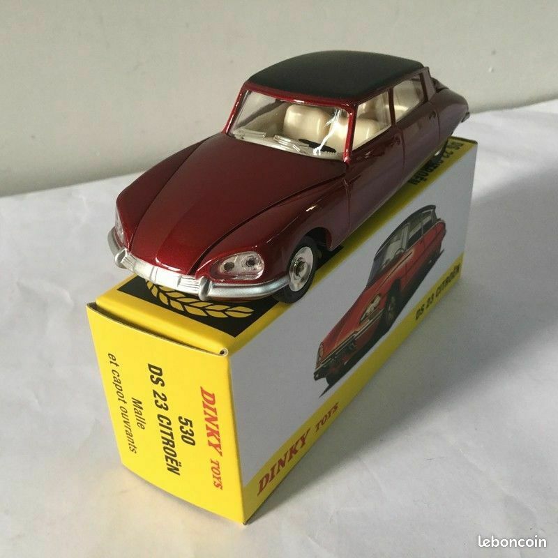 DINKY TOYS FRANCE - 535 - 2cv Citroen - Jantes creuses - Rouge grenat