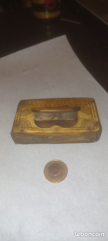Ancienne tabatière, en corne de yack, gravée (image 4)