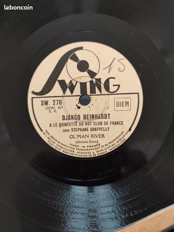 Django reinhardt enregistrement label swing 78 tours 27 disques (image 2)