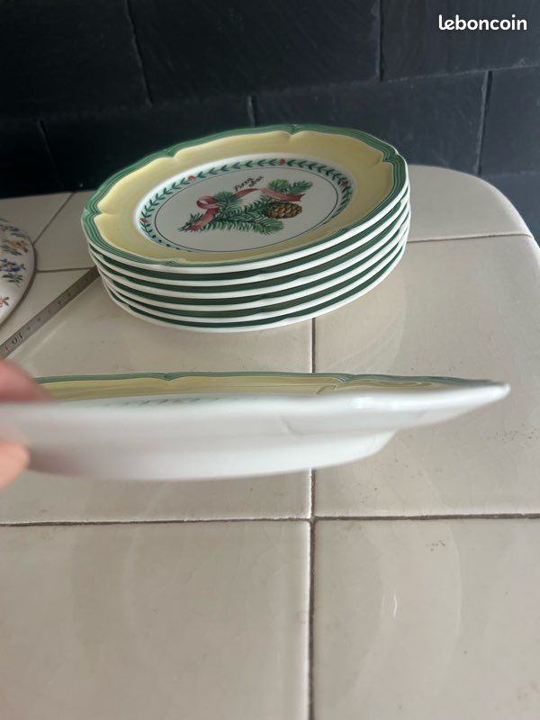 Lot 7 Assiettes Dessert Villeroy & Boch French Garden Christmas Picea Abies - État Neuf (image 8)