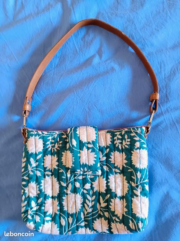 Sac matelassé Vert-beige (image 4)