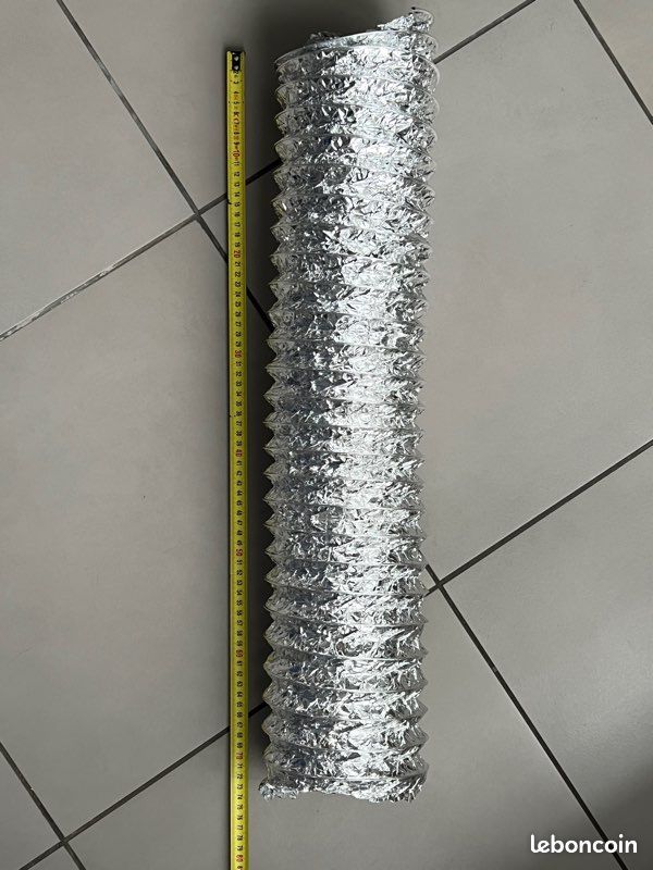 Gaine flexible aluminium diamètre 125 mm longueur 700 mm (image 1)