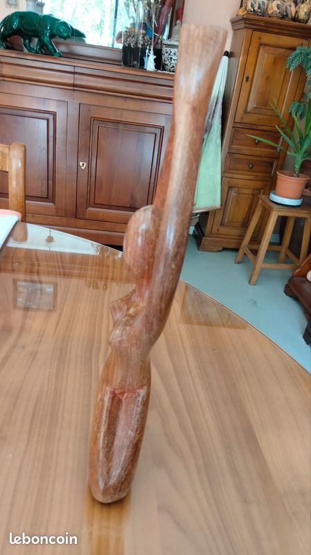 Sculpture en bois de femme art déco (image 3)