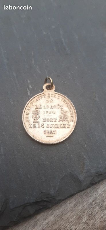 Médaille ancienne Pierre Jean de Bérenger (image 2)
