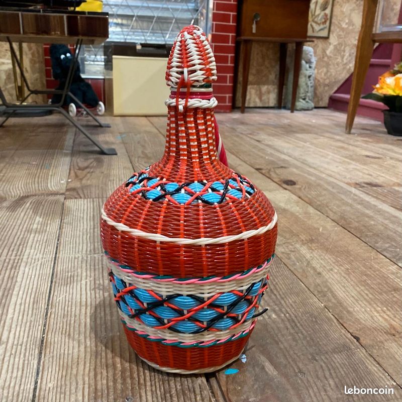 Bouteille scoubidou vintage (image 1)