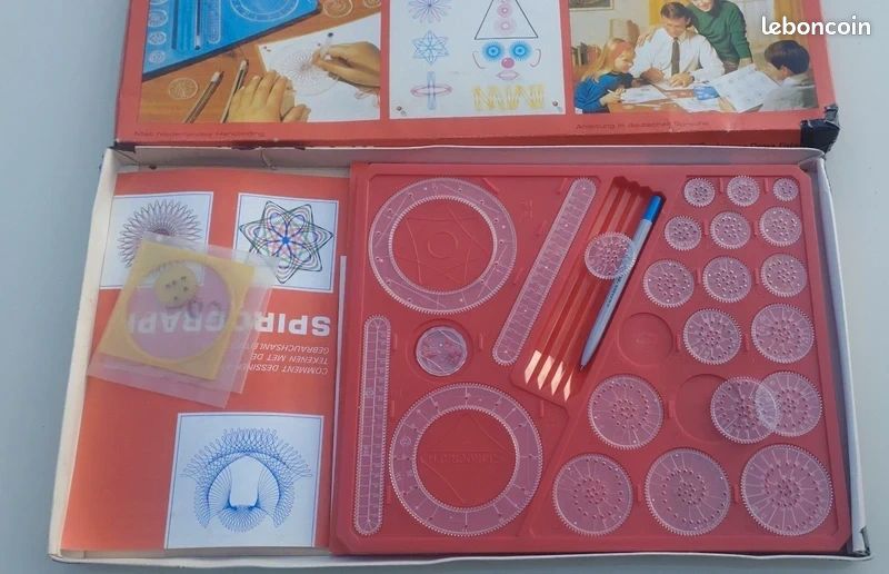 Jeu De Société Vintage Spirograph Meccano - Incomplet, Occasion - Pour Collectionneurs Ou Nostalgie