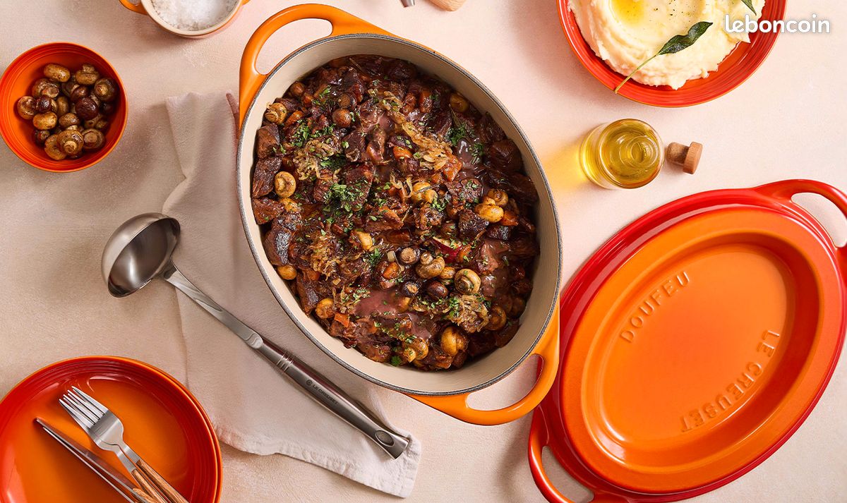 Anticipez les bons ragoûts d'hiver Valeur neuf: 500 - Cocotte "Doufeu" Fonte -Spécial mijotage- 31 cm Le Creuset (image 3)