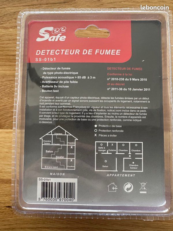 Détecteur de fumée neuf normé Europe (image 2)