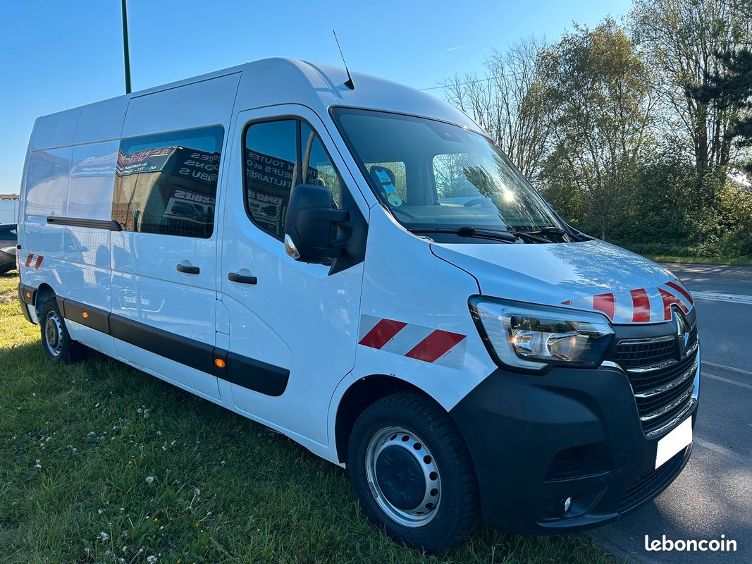 21 900 ht - renault master l3h2 cabine approfondie 6 places / clim / reg / tel / camera / feux auto / marche pied / int bois (image 3)