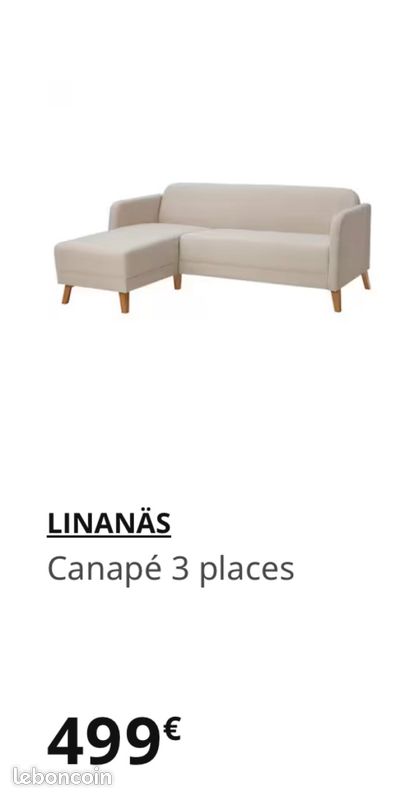 Canapé d’angle beige IKEA (image 3)