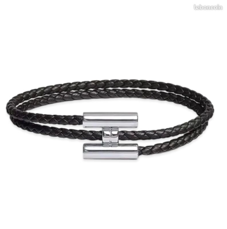 Bracelet Hermès Noir Et Argenté - Neuf Avec étiquettes Et Emballage D'origine