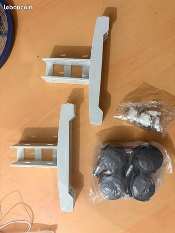 Lot De 2 Pieds Universels Pour Chauffage Infrarouge - Avec Roulettes, Robustes En Aluminium - Pour Radiateurs Jusqu'à 3 Cm D'épaisseur
