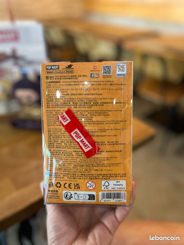 Figurine Pop Mart Labubu Happy Halloween - Édition Citrouille Assise - Vinyle Et Peluche - Enviro N 15 Cm - Cadeau Collection