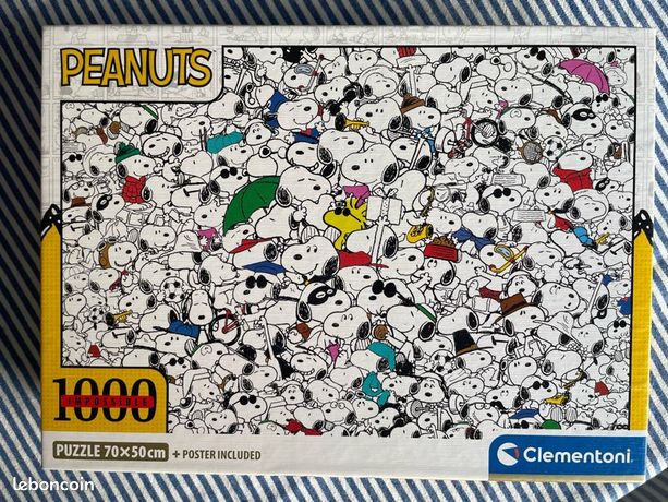Snoopy Puzzles 1000 Pieces Puzzle En Bois Diy Dessin Animé Jeu D