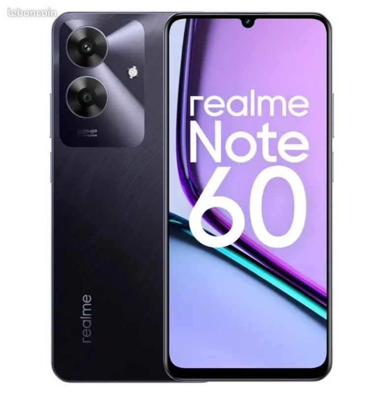 Smartphone Realme Note 60 – 128Go – Neuf débloqué – Caméra 32MP (image 1)