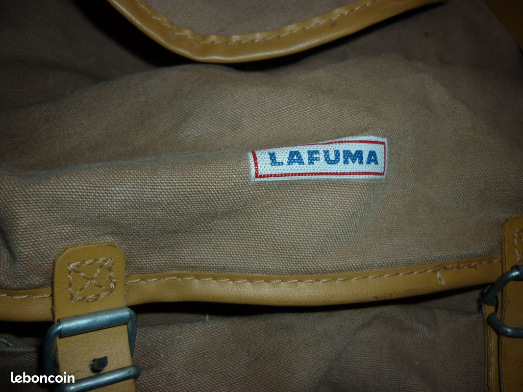 Sac à Dos Vintage Lafuma – Toile Beige, Fabriqué En France