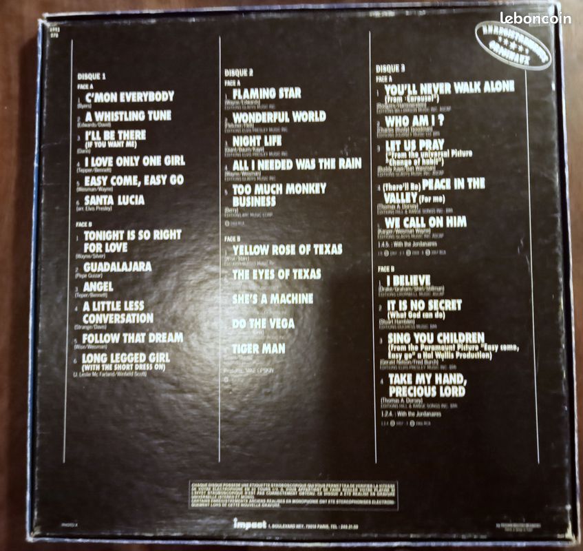 Coffret de 3 disques d'ELVIS (image 2)