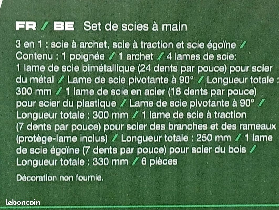 Parkside Set de scies Ă main Neuf đđ (image 2)