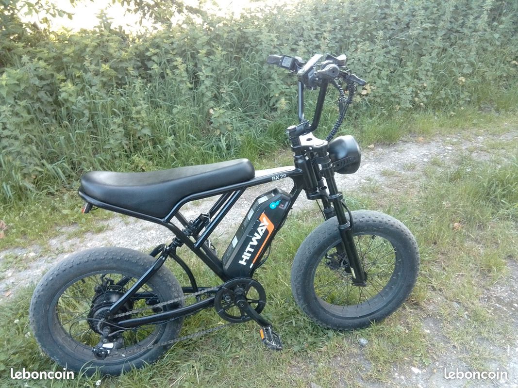 HITWAY BK29 – Vélo électrique 20×4.0 Pneus Gras – Batterie 48V15Ah Amovible – 7 Vitesses, Jusqu’à 150 Km