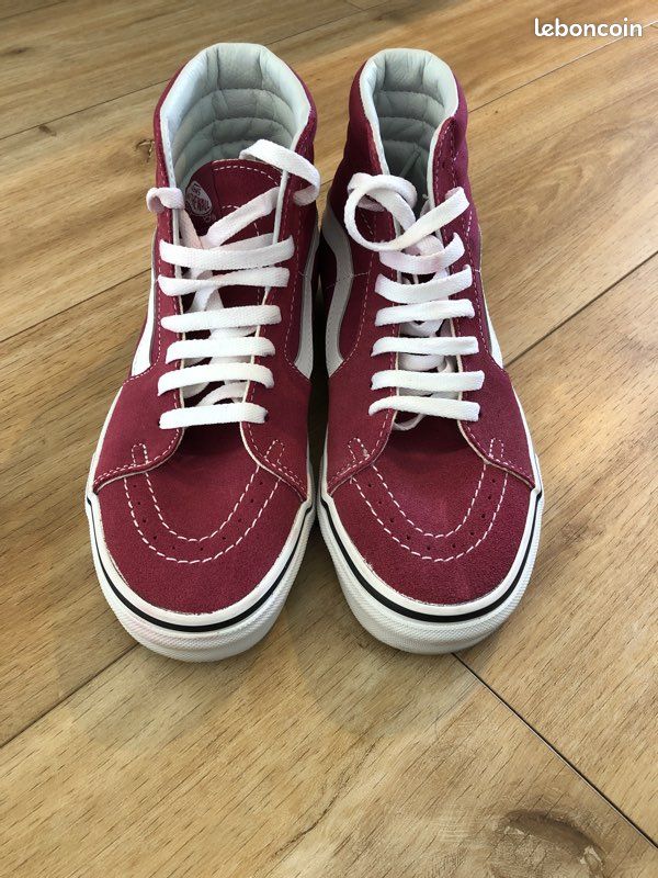 Vans Sneakers Vans Haute Rouge Vans Old Skool Noir Femme Haute