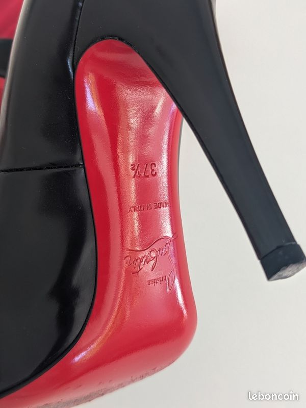 Christian Louboutin Decollete 868 100 - Black Jazz Calf - Taille 37.5 - Très bon état (image 2)