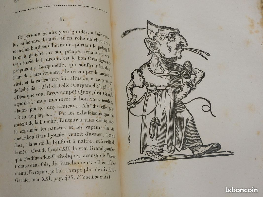 OEUVRES DE RABELAIS EN NEUF VOLUMES, Dalibon 1823 belles reliures gravures Pantagruel Gargantua contes drôlatiques Renaissance (image 12)