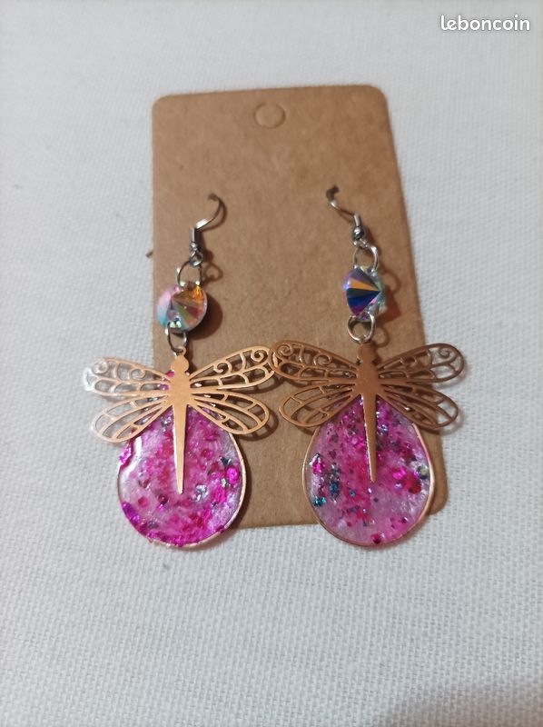 Boucles d'oreilles fait main (image 1)