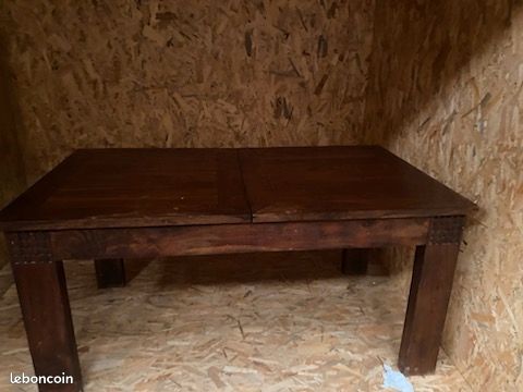 Salle à manger, table et 4 chaise, Bois et Chiffons (image 1)