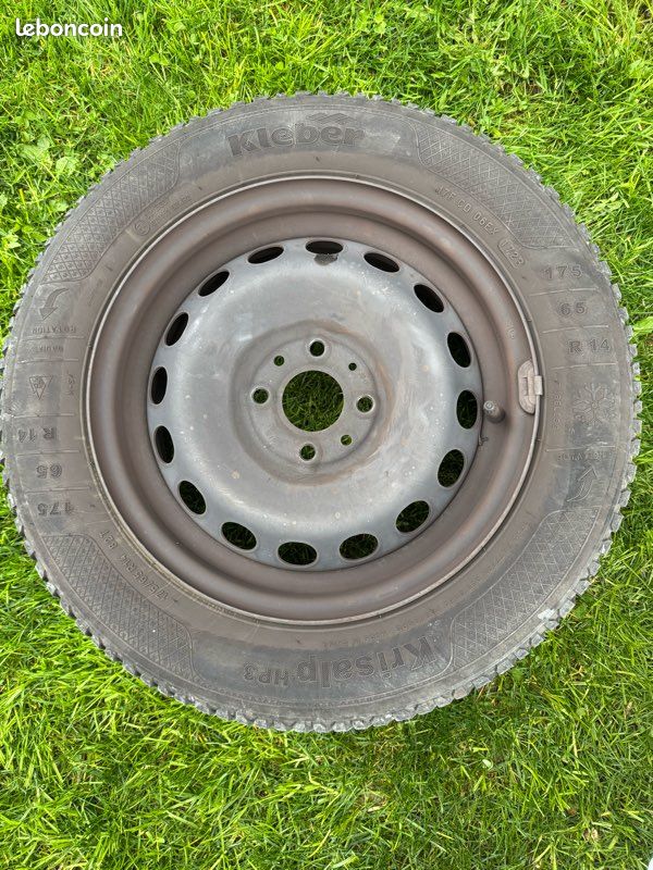 👉 4 roues complètes 175/65 R14 Kléber + jantes tôle – bon état (image 3)
