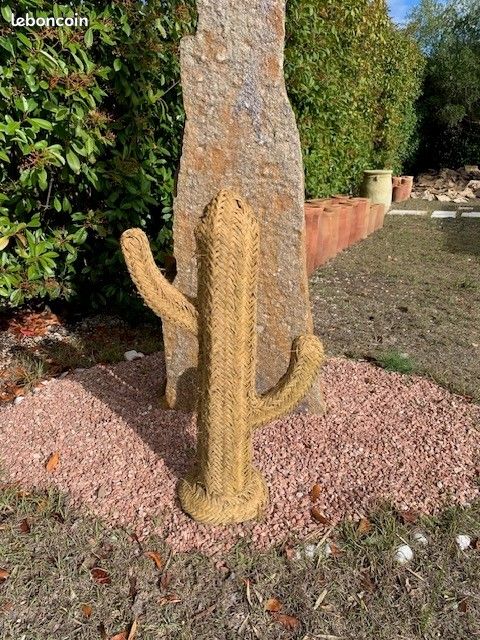 Cactus en osier neuf tresse main artisanat marocain (image 4)