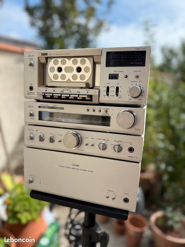Mini Chaîne Hi-Fi vintage Toshiba Aurex System 12 complète (1979) (image 1)