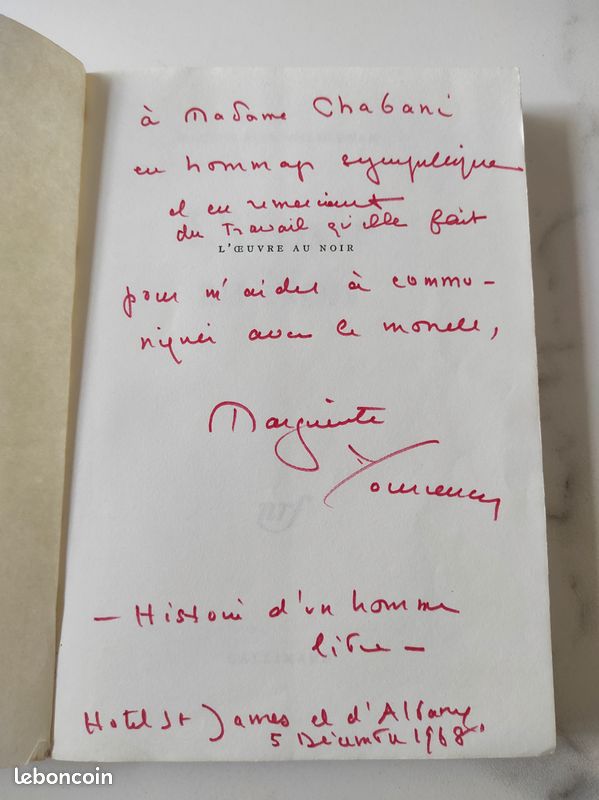 Livre dédicacé Marguerite Yourcenar (image 3)