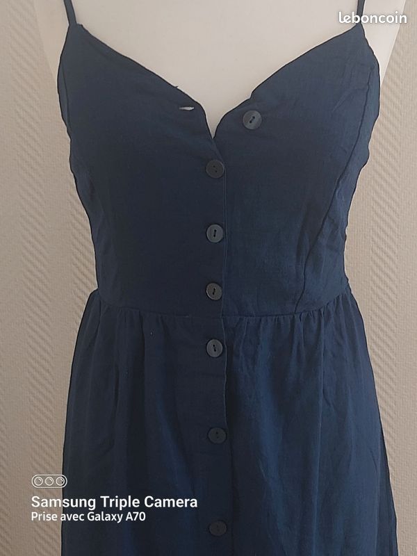 Jupe ESMARA Taille 18 Bleu Viscose - Coupe A-line Midi - Femme