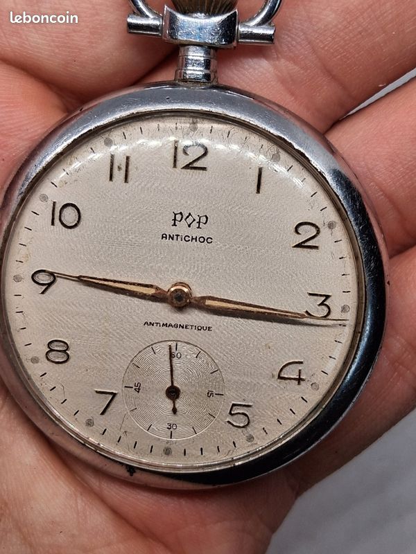 Montre Mécanique Homme POP - Vintage - Occasion En état Correct - Remontage Manuel - Style Rétro